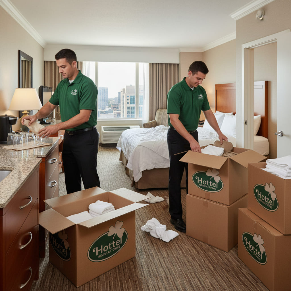 Professional hotel moving crew – Maloney Moving & Storage
